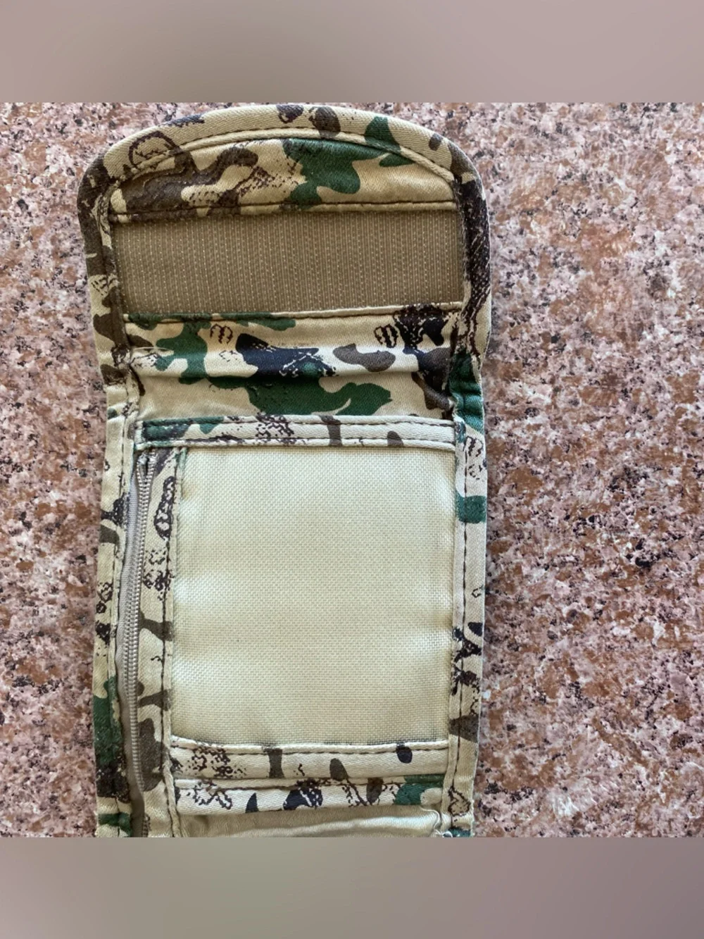 French Connection Green Camouflage Canvas Wallet